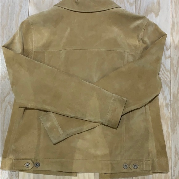Soft Suede Eddie Bauer light Tan Jean jacket - Picture 3 of 3